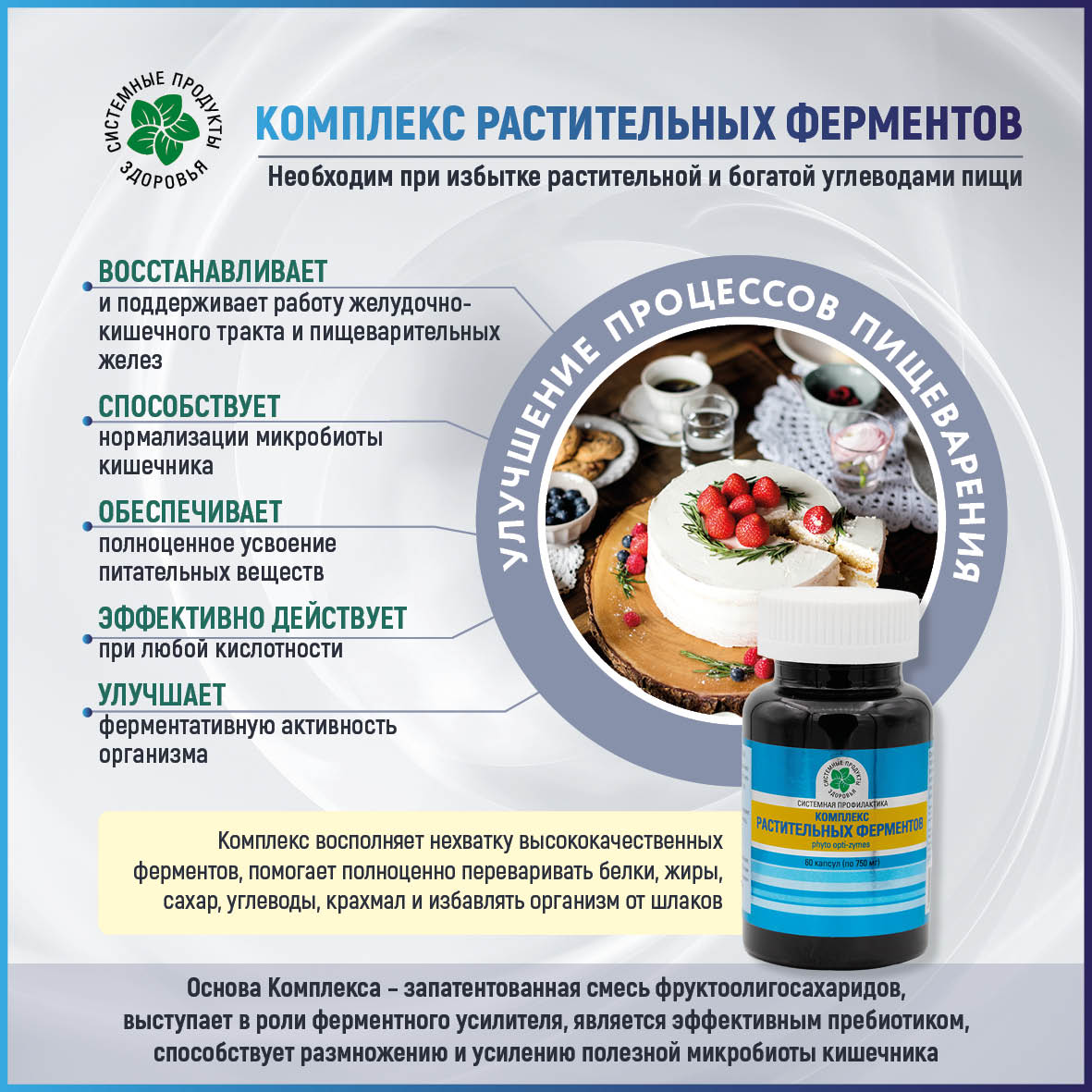 Комплекс растительных ферментов, 60 таб.