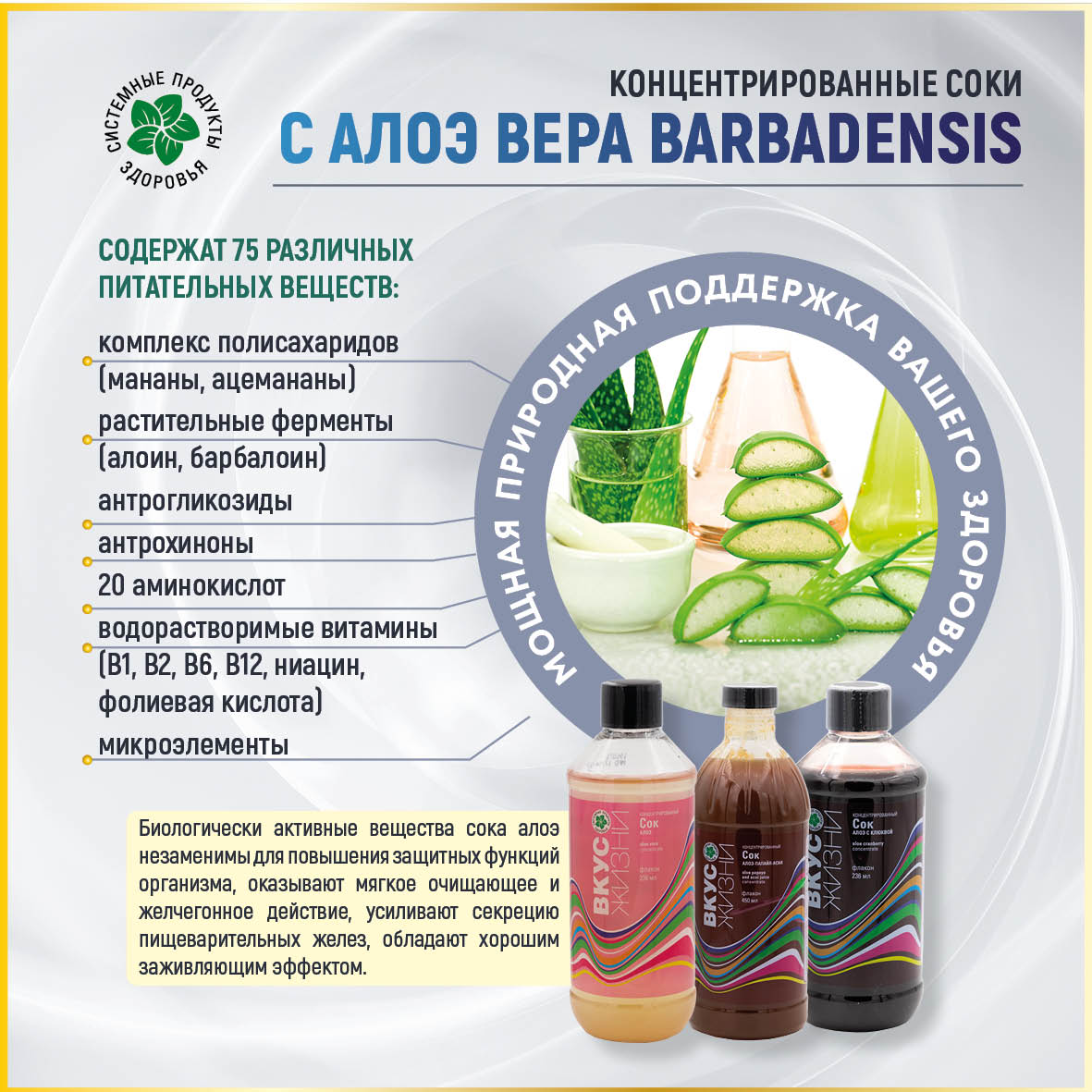 Концентрированный сок алоэ